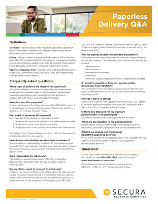 Paperless Delivery Q&A